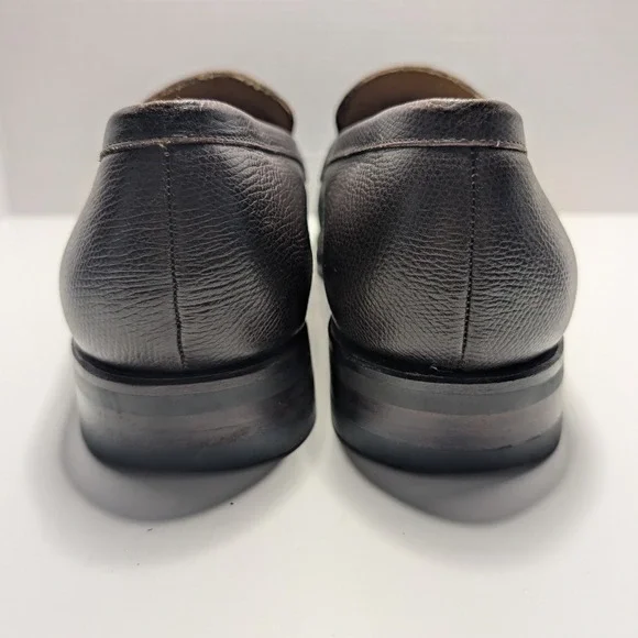Meermin Dark Brown Pebble Grain Penny Loafers Goodyear Men 9.5UK 10.5US Mallorca